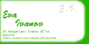 eva ivanov business card